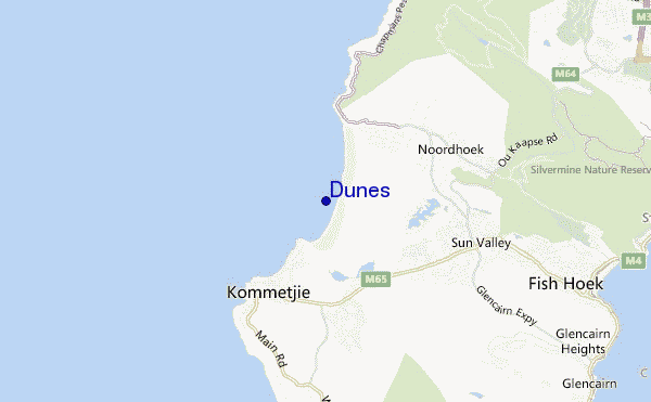 carte de localisation de Dunes