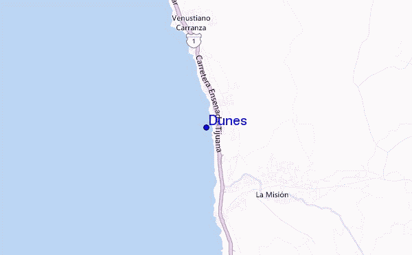 carte de localisation de Dunes