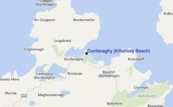 carte de localisation de Dunfanaghy (Killahoey Beach)