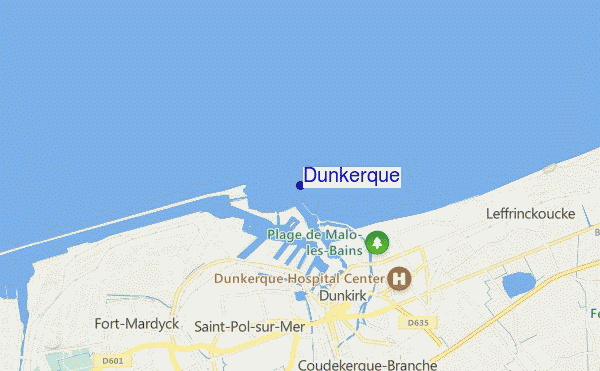 carte de localisation de Dunkerque