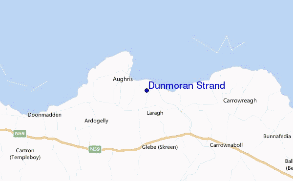 carte de localisation de Dunmoran Strand