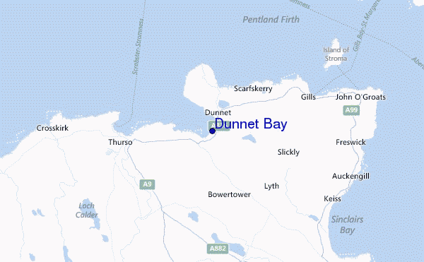 Dunnet Bay Location Map