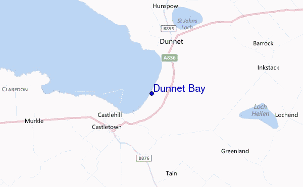 carte de localisation de Dunnet Bay