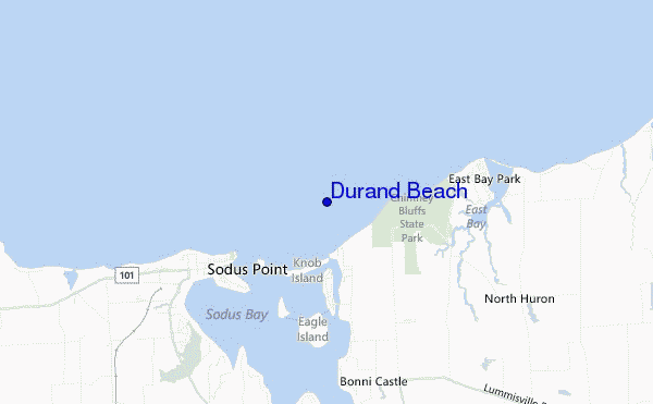 carte de localisation de Durand Beach
