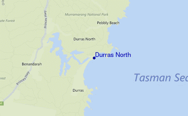 carte de localisation de Durras North