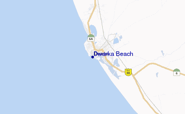 carte de localisation de Dwarka Beach