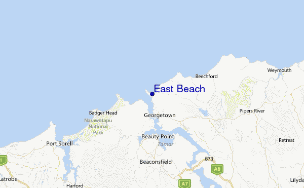 East Beach Location Map