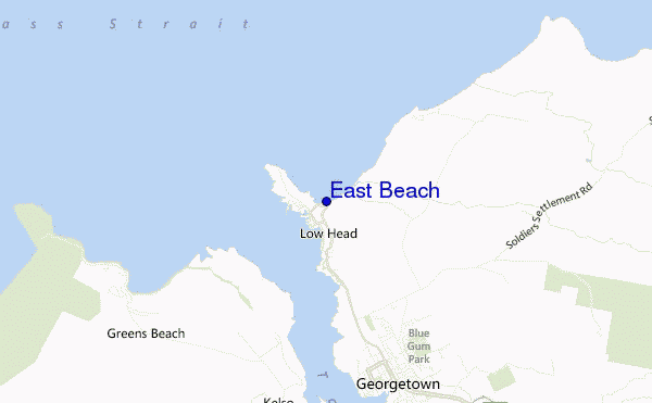 carte de localisation de East Beach