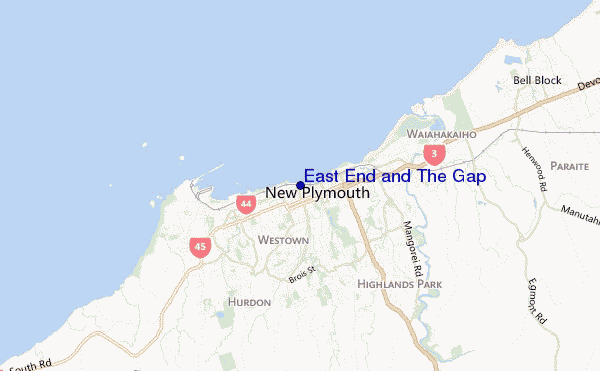 carte de localisation de East End and The Gap