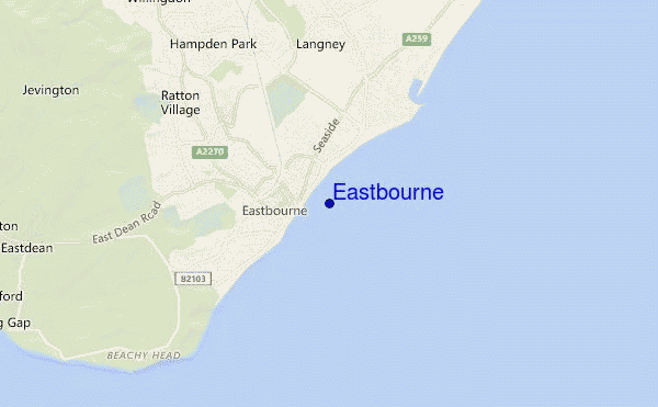 carte de localisation de Eastbourne