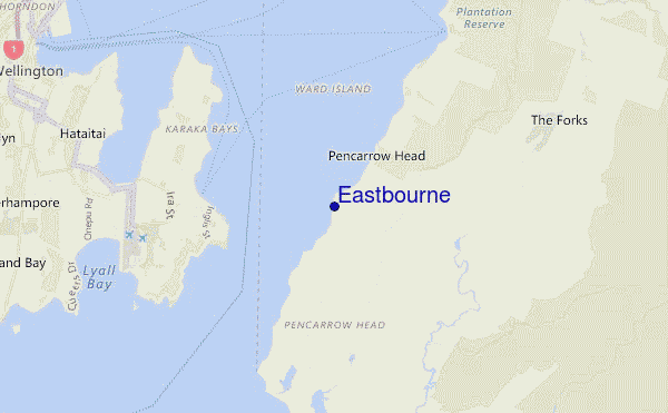 carte de localisation de Eastbourne