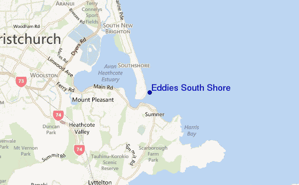 carte de localisation de Eddies South Shore