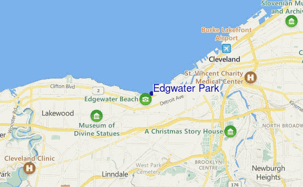 carte de localisation de Edgwater Park