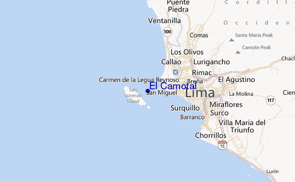 El Camotal Location Map