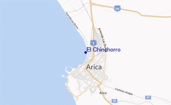 carte de localisation de El Chinchorro