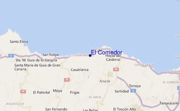 carte de localisation de El Comedor