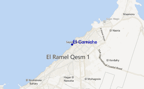 carte de localisation de El Corniche