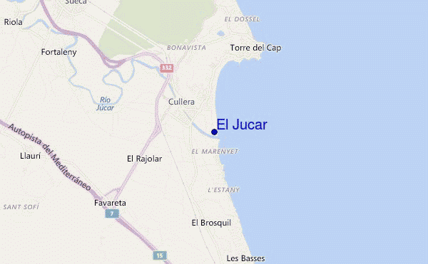 carte de localisation de El Jucar