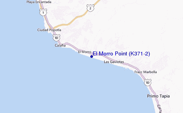 carte de localisation de El Morro Point (K371/2)