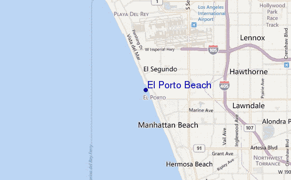 carte de localisation de El Porto Beach