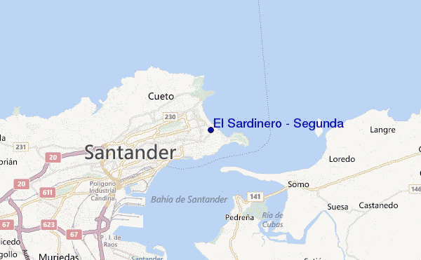 carte de localisation de El Sardinero - Segunda