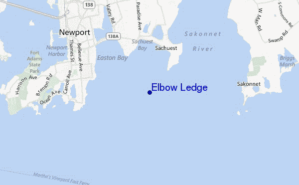 carte de localisation de Elbow Ledge