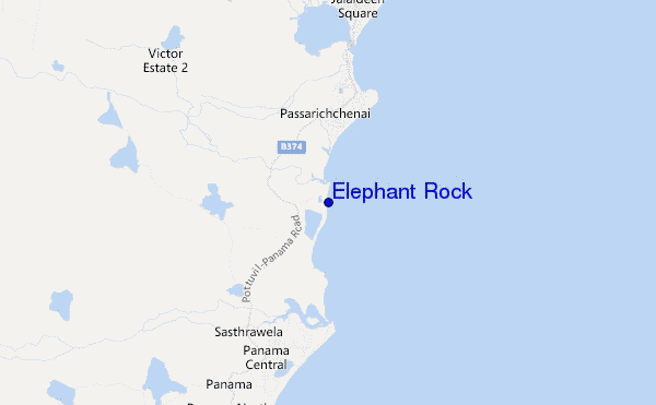 carte de localisation de Elephant Rock