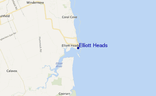 carte de localisation de Elliott Heads