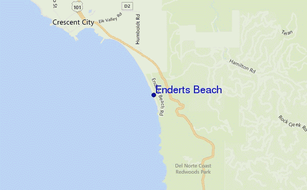 carte de localisation de Enderts Beach