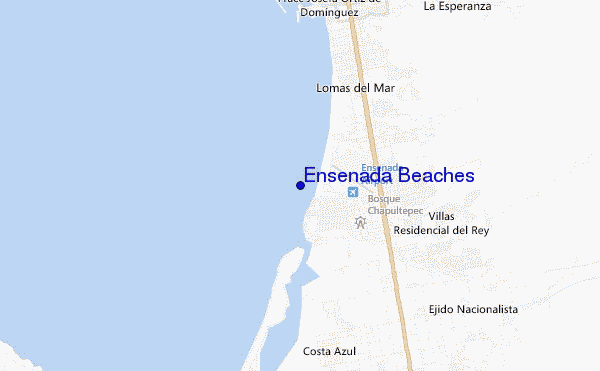 carte de localisation de Ensenada Beaches