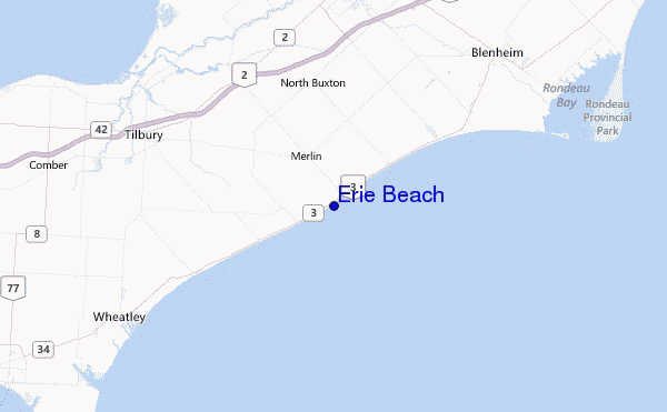 Erie Beach Location Map