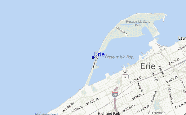 carte de localisation de Erie