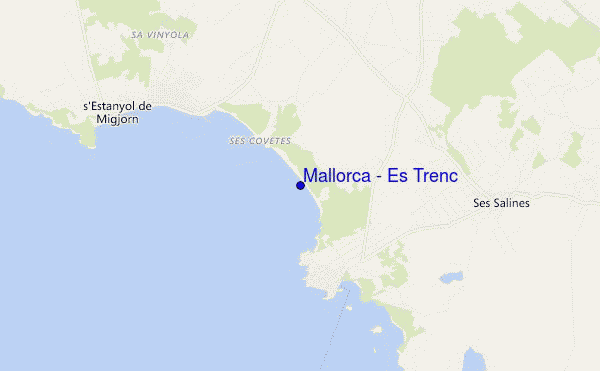 carte de localisation de Mallorca - Es Trenc