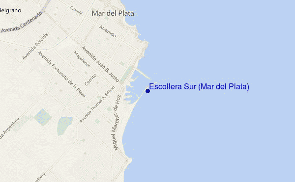 carte de localisation de Escollera Sur (Mar del Plata)