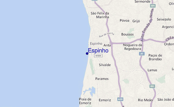 carte de localisation de Espinho