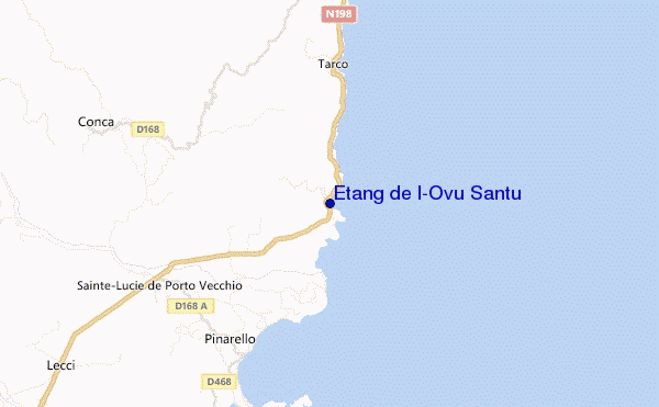 carte de localisation de Etang de l'Ovu Santu