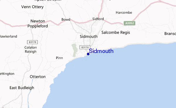 carte de localisation de Sidmouth