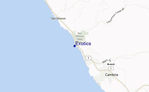 carte de localisation de Exotics