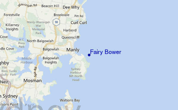 carte de localisation de Fairy Bower
