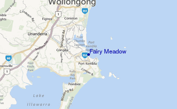 carte de localisation de Fairy Meadow