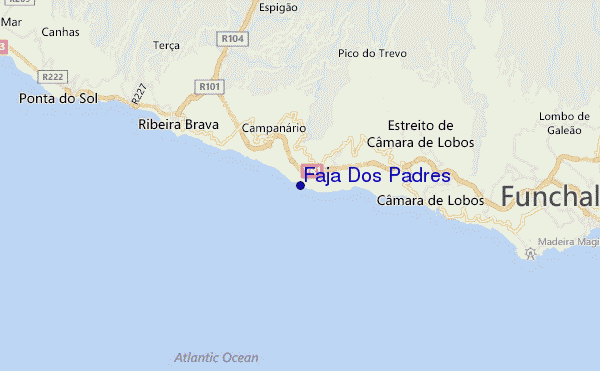 carte de localisation de Faja Dos Padres