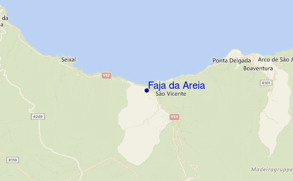 carte de localisation de Faja da Areia