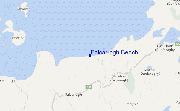 carte de localisation de Falcarragh Beach