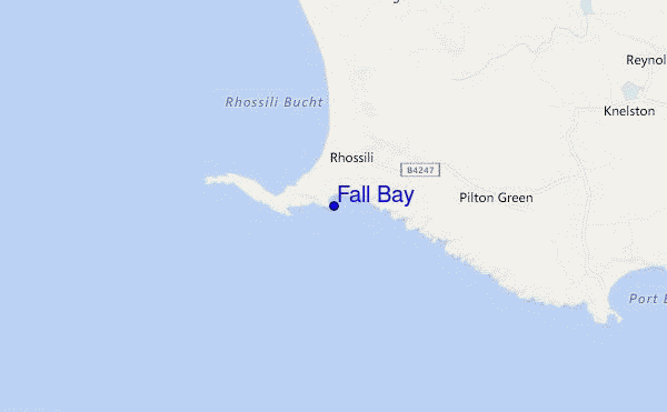 carte de localisation de Fall Bay