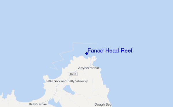 carte de localisation de Fanad Head Reef