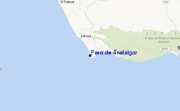 carte de localisation de Faro de Trafalgar