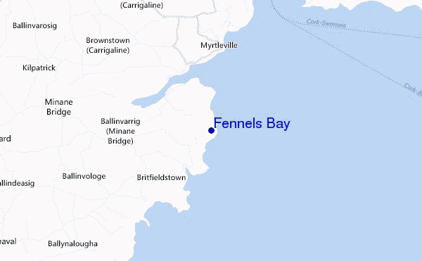 carte de localisation de Fennels Bay