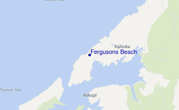 carte de localisation de Fergusons Beach