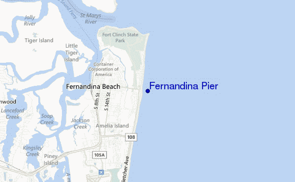 carte de localisation de Fernandina Pier