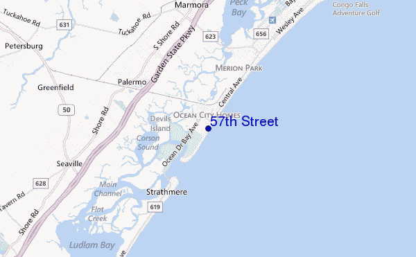 carte de localisation de 57th Street